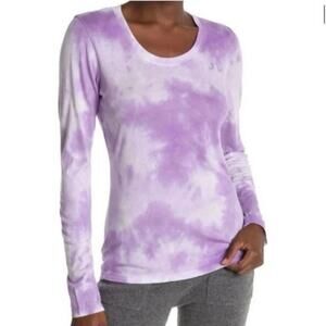 SUNDRY Purple Lilac Tie-Dye Long Sleeve Soft Tee Top Shirt - Medium - NWT